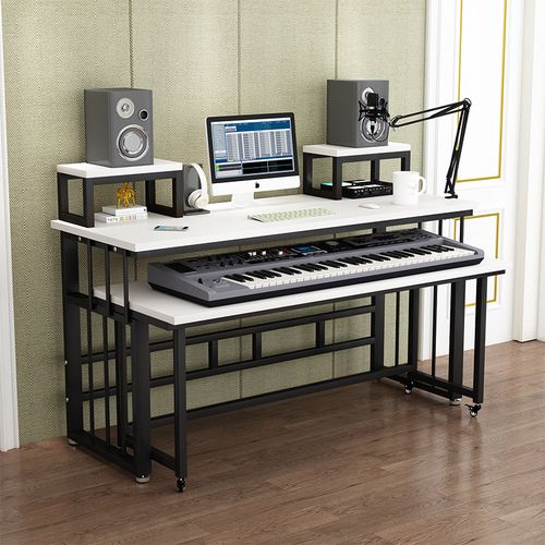电子琴桌简约现代电钢琴桌音乐录音棚工作台合成器桌子编曲工作台